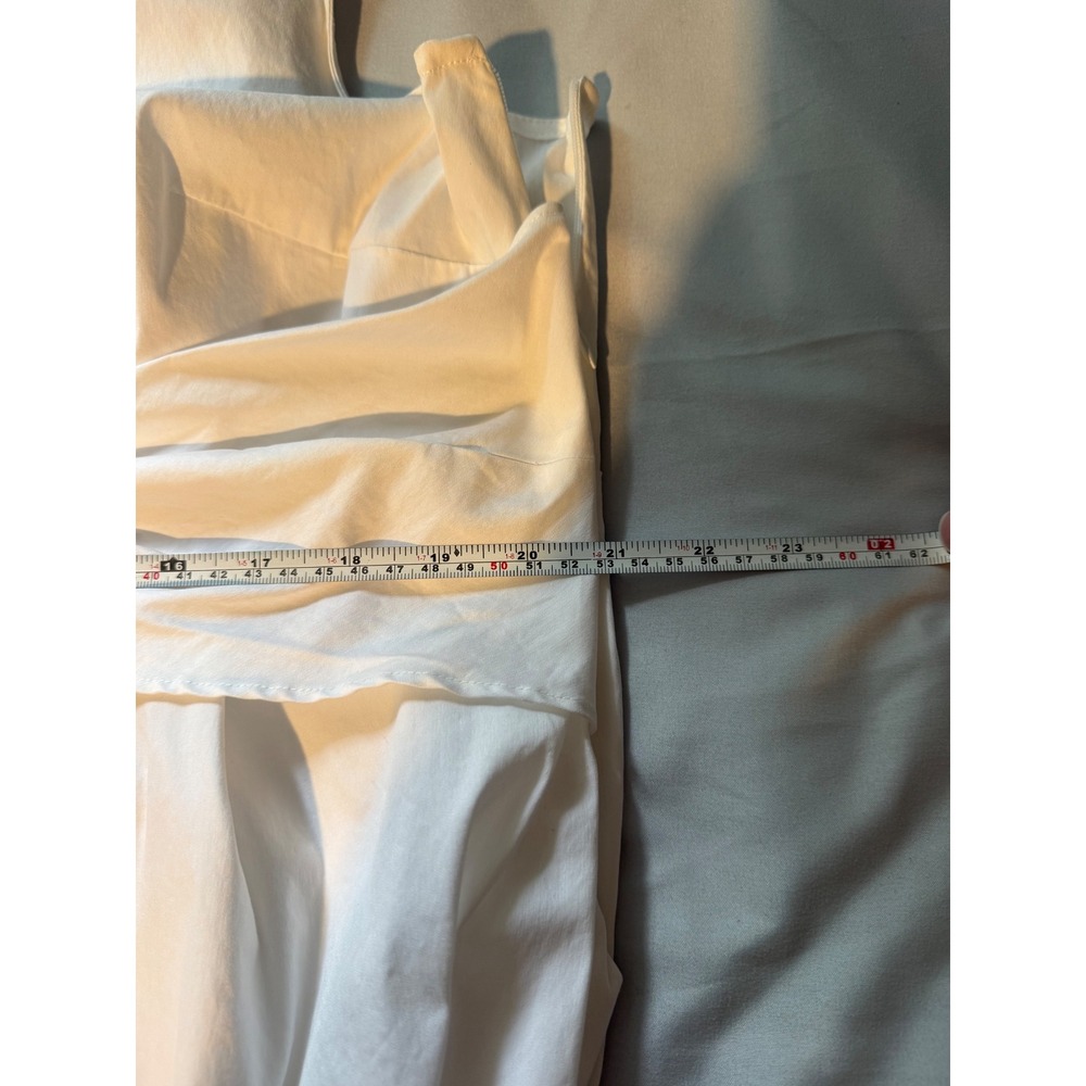 Lane Bryant White Twist Front Sleeveless Midi Shirtdress Plus Size 18 Collared - Picture 5 of 6